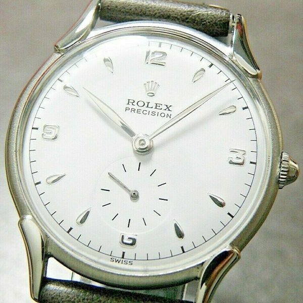 Rolex 4498 Precision Subseconds Hand-Winding Men's Wrist Watch ...