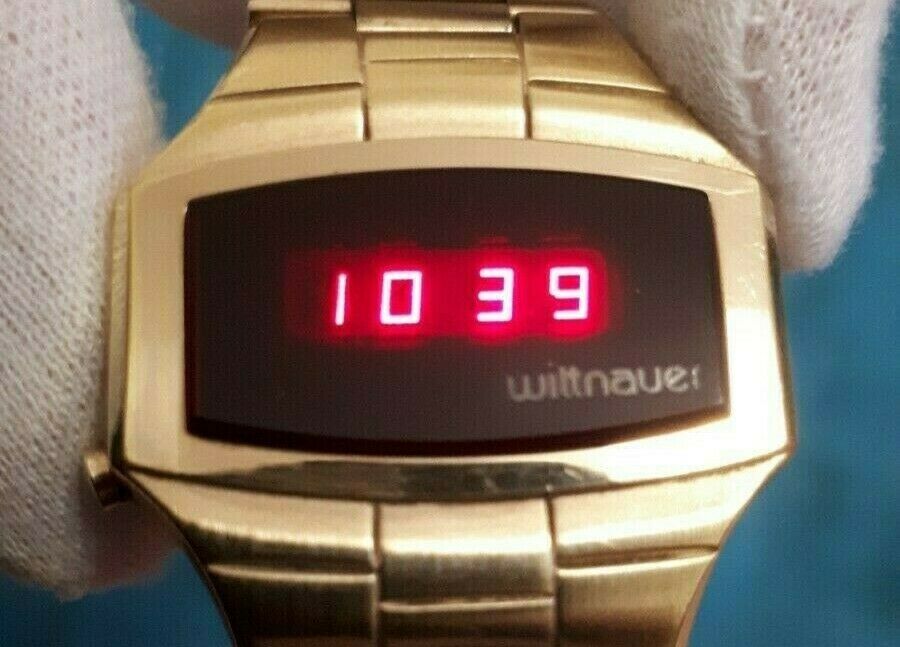 Rare 1974 Longines Wittnauer Polara I 14K Gold Plated LED Watch