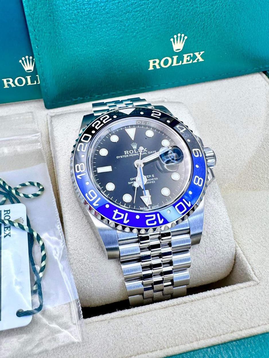 BNIB Rolex GMT 126710BLNR Batgirl Jubilee Bracelet Complete Set