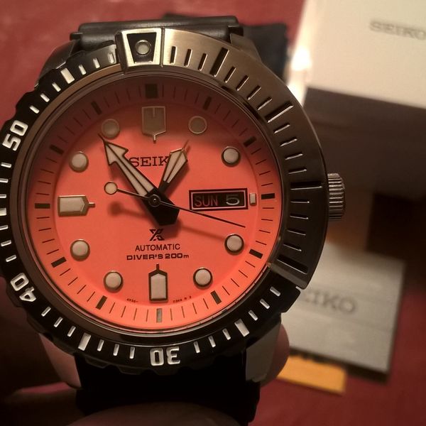 FS: New In Box Seiko SRP589 Orange Dial 200m Diver (aka Seiko Mohawk) $120  Shipped USA Only | WatchCharts