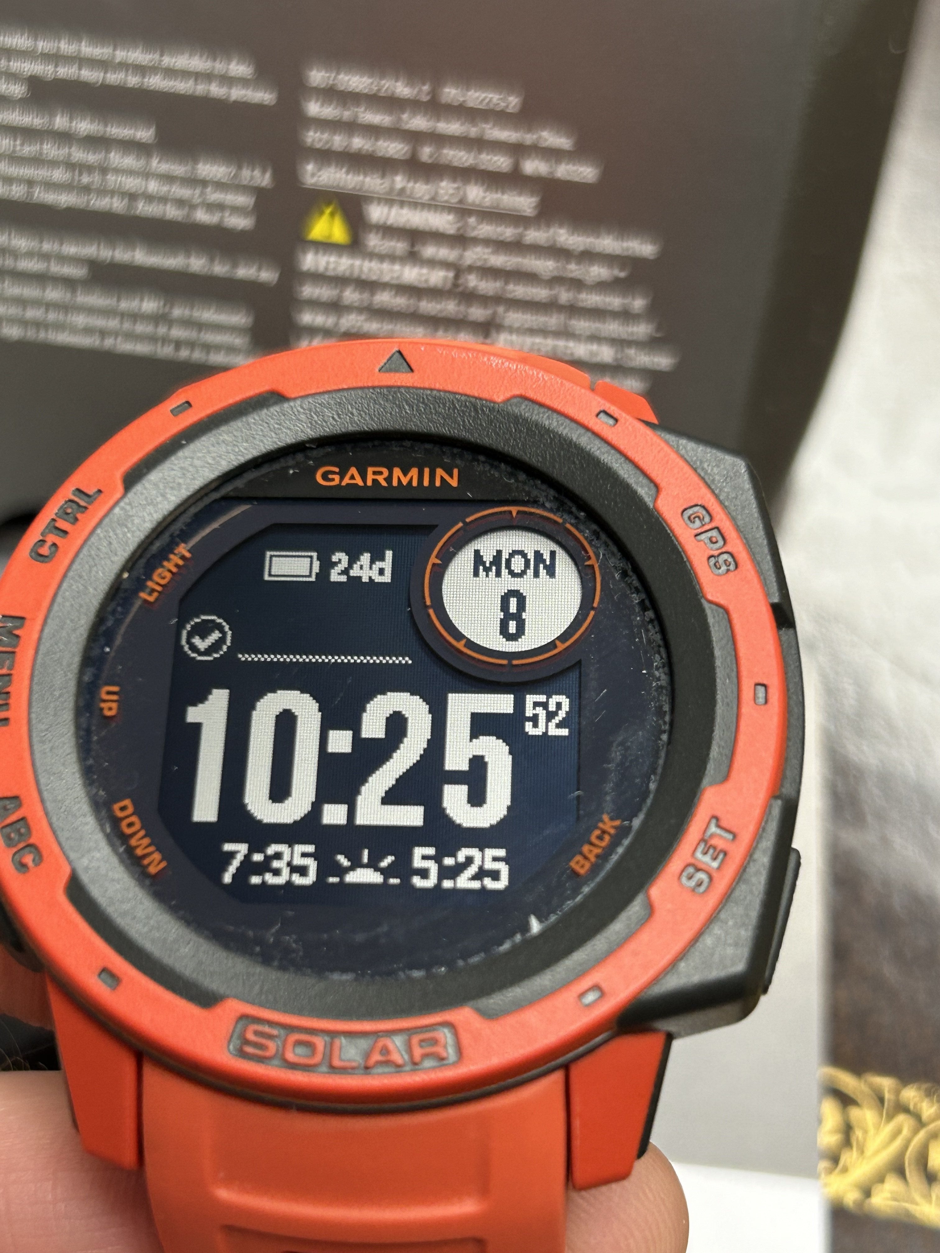 Garmin Instinct Solar Flame Red WatchCharts Marketplace