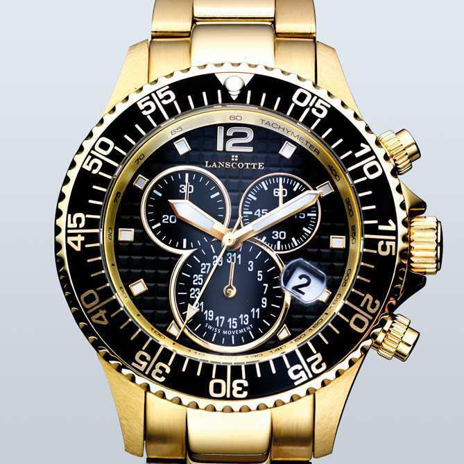Gold watch lanscotte symbol |