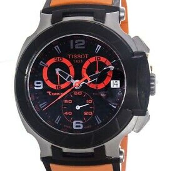 Tissot T0482172705700 T Race Black Dial Orange Rubber Strap Watch Watchcharts Marketplace