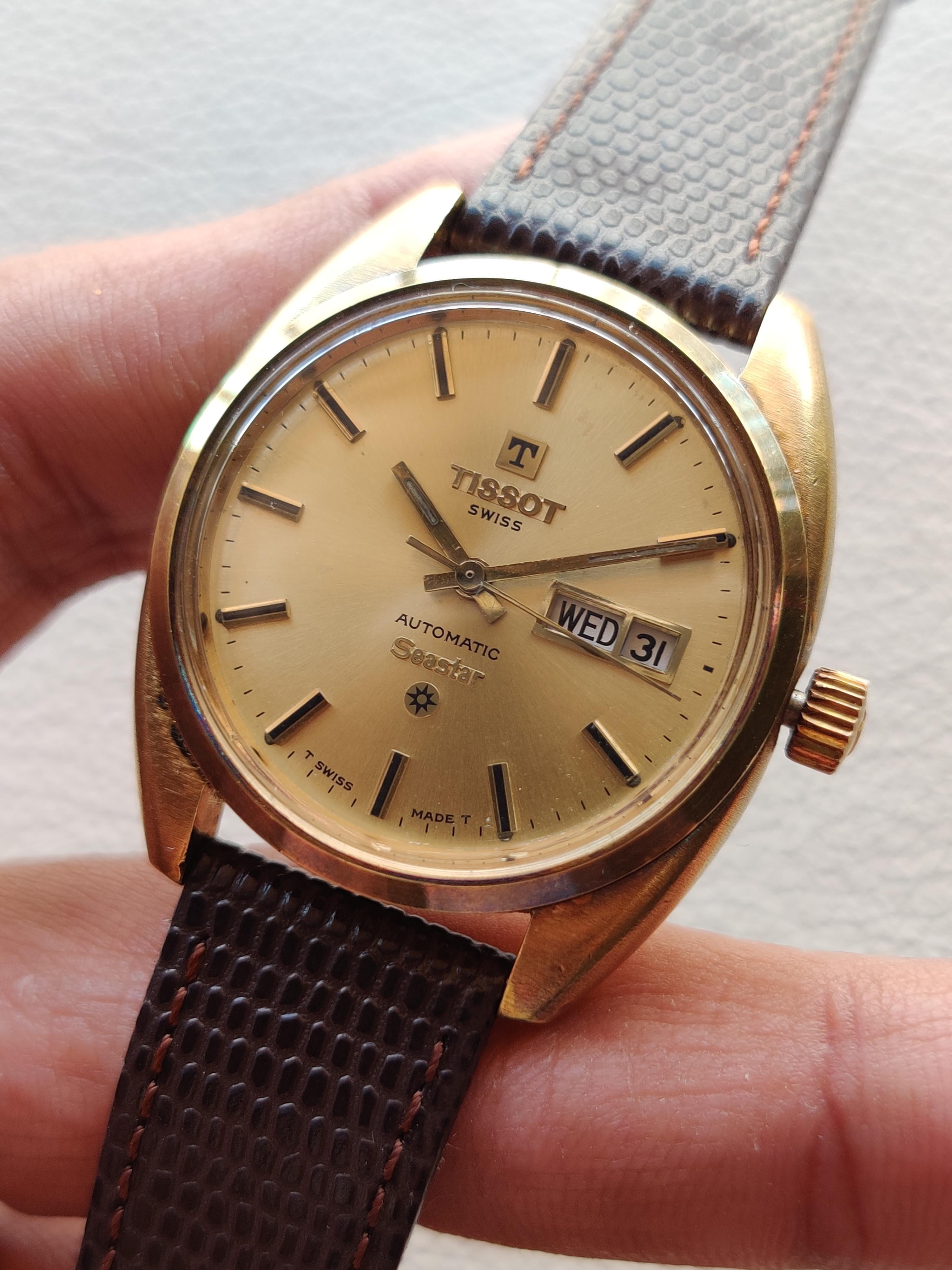 Tissot seastar cheap automatic gold