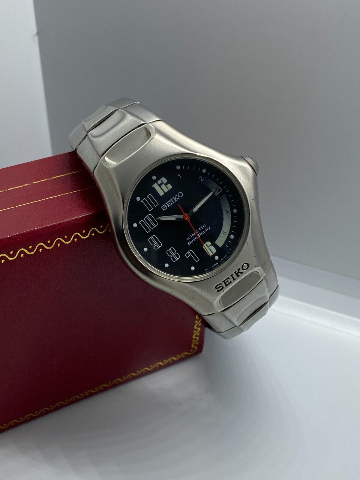 Seiko Kinetic Divers Auto Relay 5J22-0A90 Wrist Watch Japan