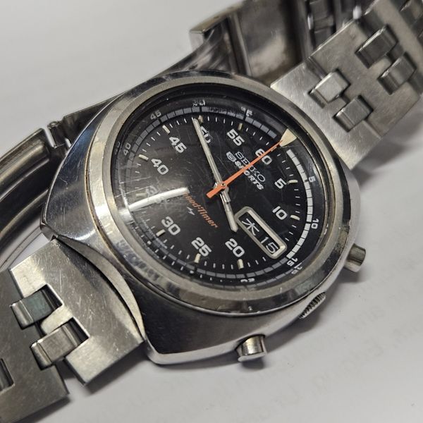 Montre Seiko 5 Sports Speedtimer Vintage 7017-6040 - Cadran 6040R - Occasion Rétro