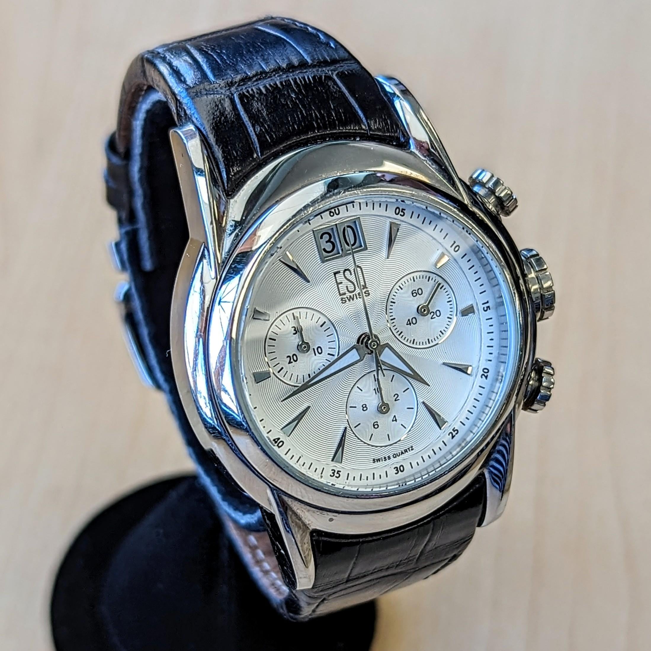 WTS ESQ by Movado Swiss Chronograph Watch Date Indicator Ref. E5290 WatchCharts Marketplace