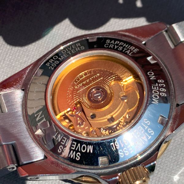 RARE Invicta 9938 Menâ s Pro Diver Two Tone Blue Dial Swiss Automatic ...