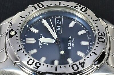 Seiko 5M43-0C30 Scuba 200m Diver AGS/Kinetic SS Dark blue
