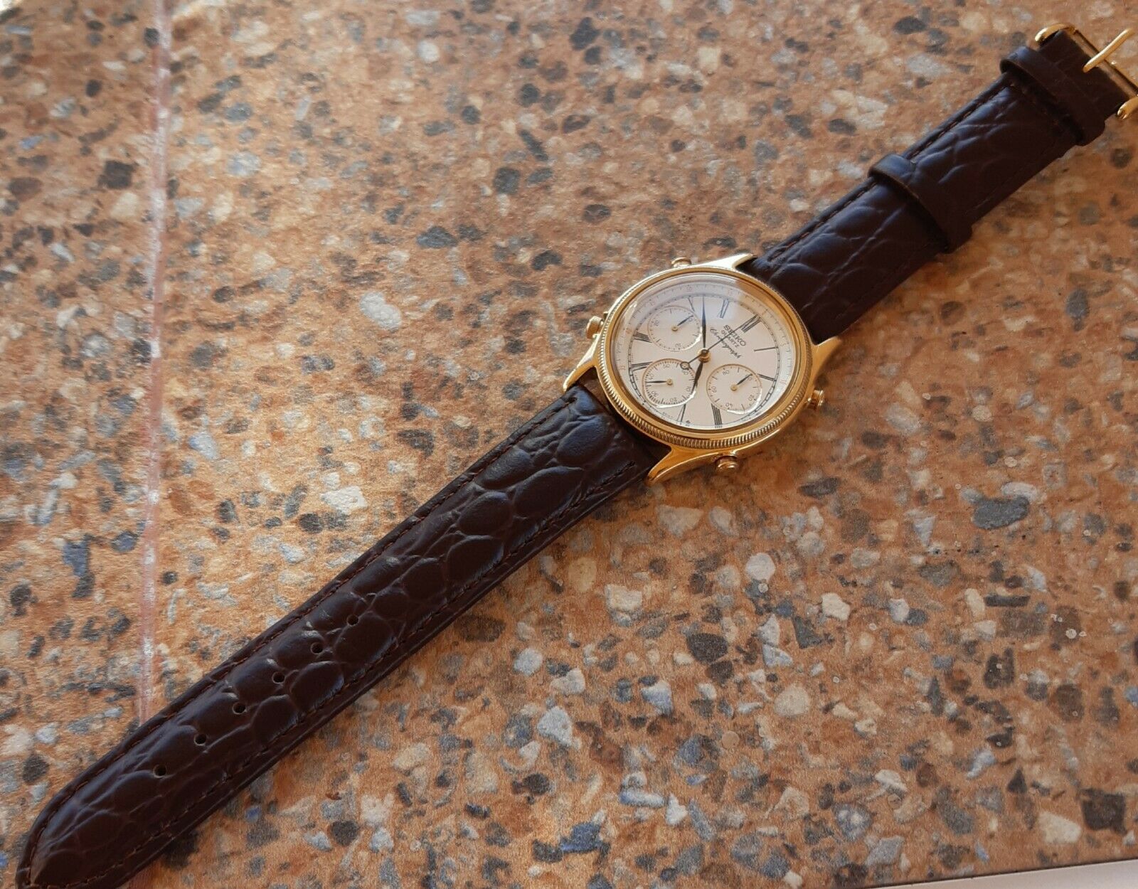 Vintage Seiko Quartz Chronograph 7A28 6010 May 1983 SGP JDM 