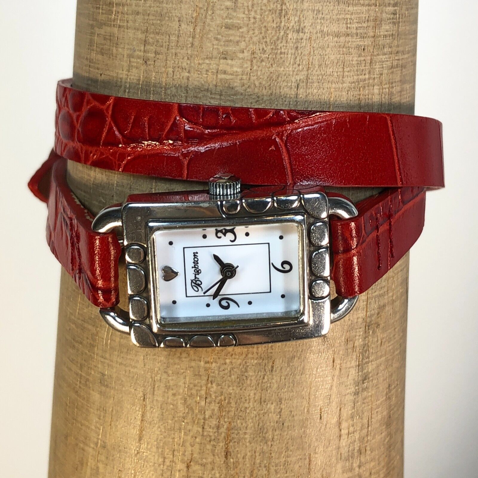 Brighton Women\'s Watch with Red Leather Strap BRIGHTON CROSS HAVEN LADIES WATCH RED LEATHER BAND NEEDS A  main image 2