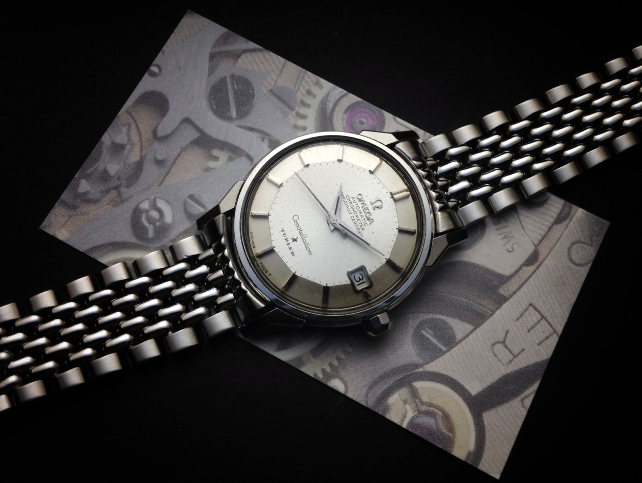 SOLD Omega Constellation 1966 TURLER Pie Pan Dial ref 168005 cal 561