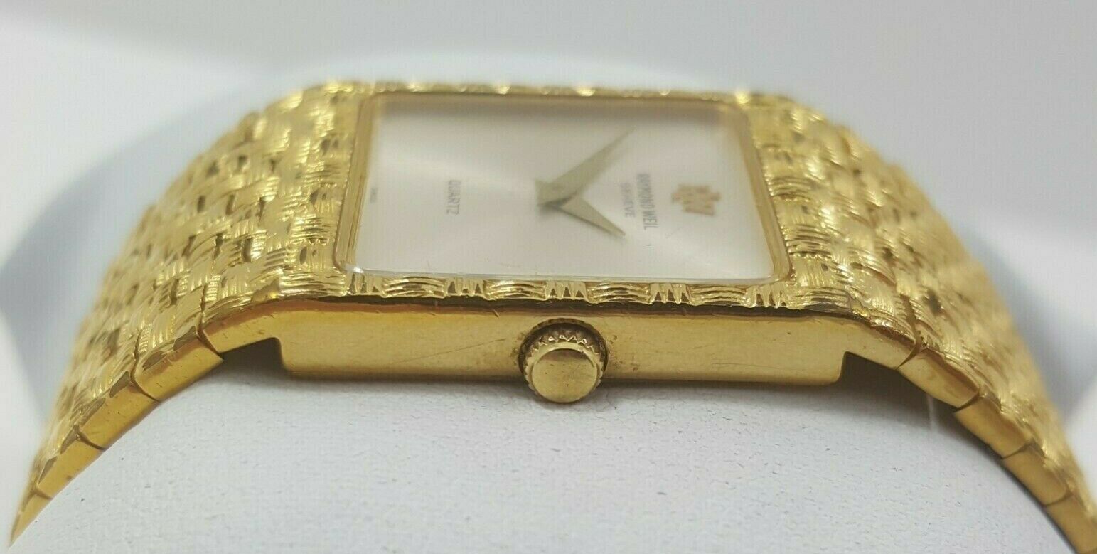 RAYMOND WEIL WRIST WATCH, 18K GOLD PLATED, QUARTZ, REF. 9808