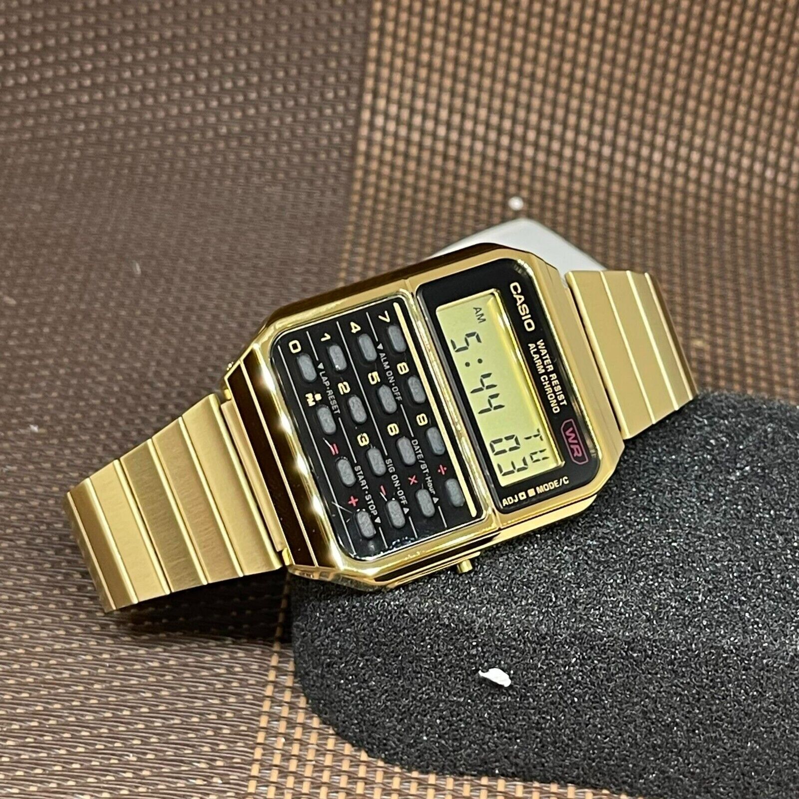 Casio Vintage CA-500WEG-1A Gold Stainless Steel Calculator Digital 