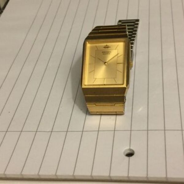 SEIKO VINTAGE QUARTZ-7430-5530-GOLD PLATED-IN F.W.O-NEW BATTERY