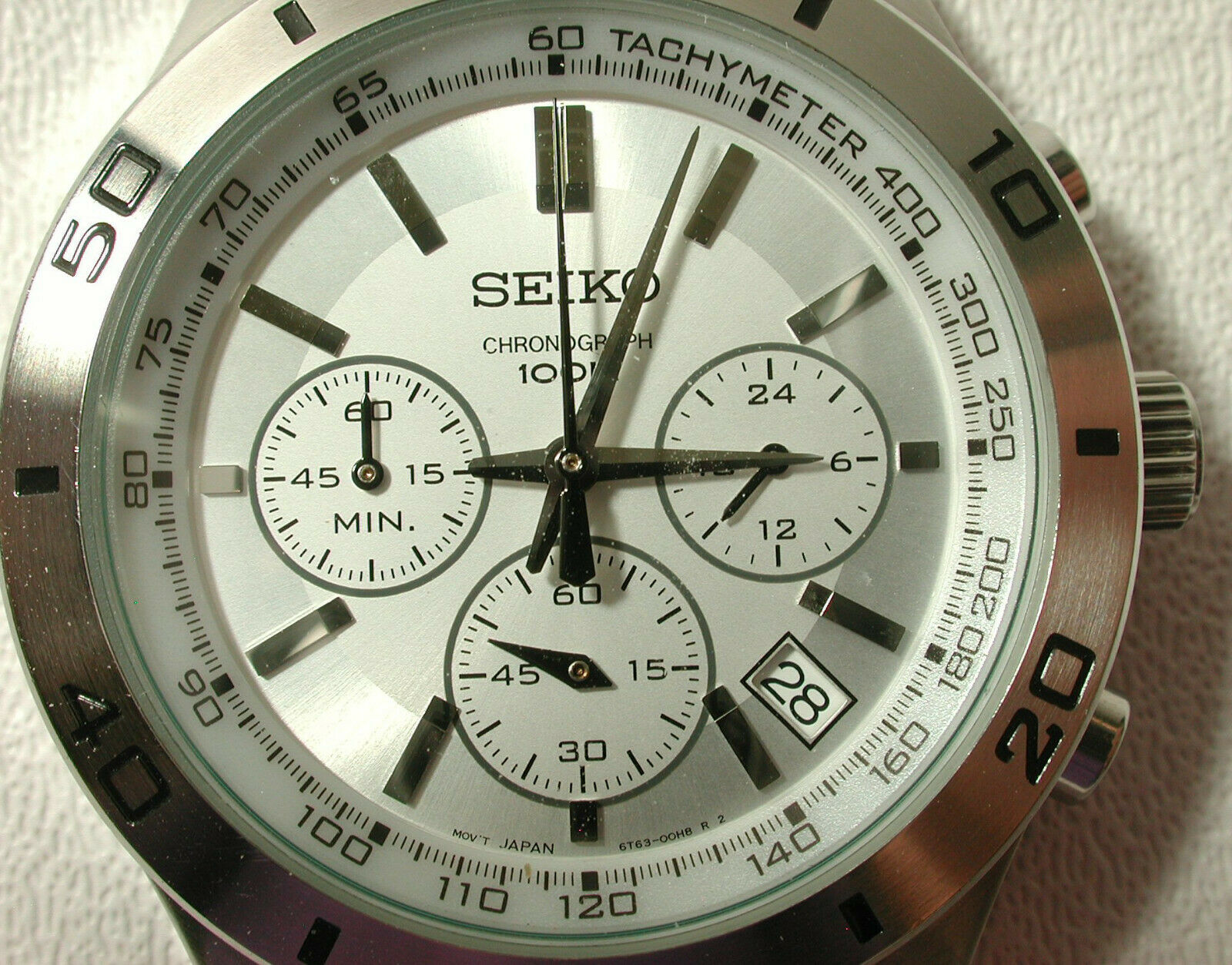 Nice Seiko Chronograph 6T63 00H8 Analog Men s Watch New Seiko