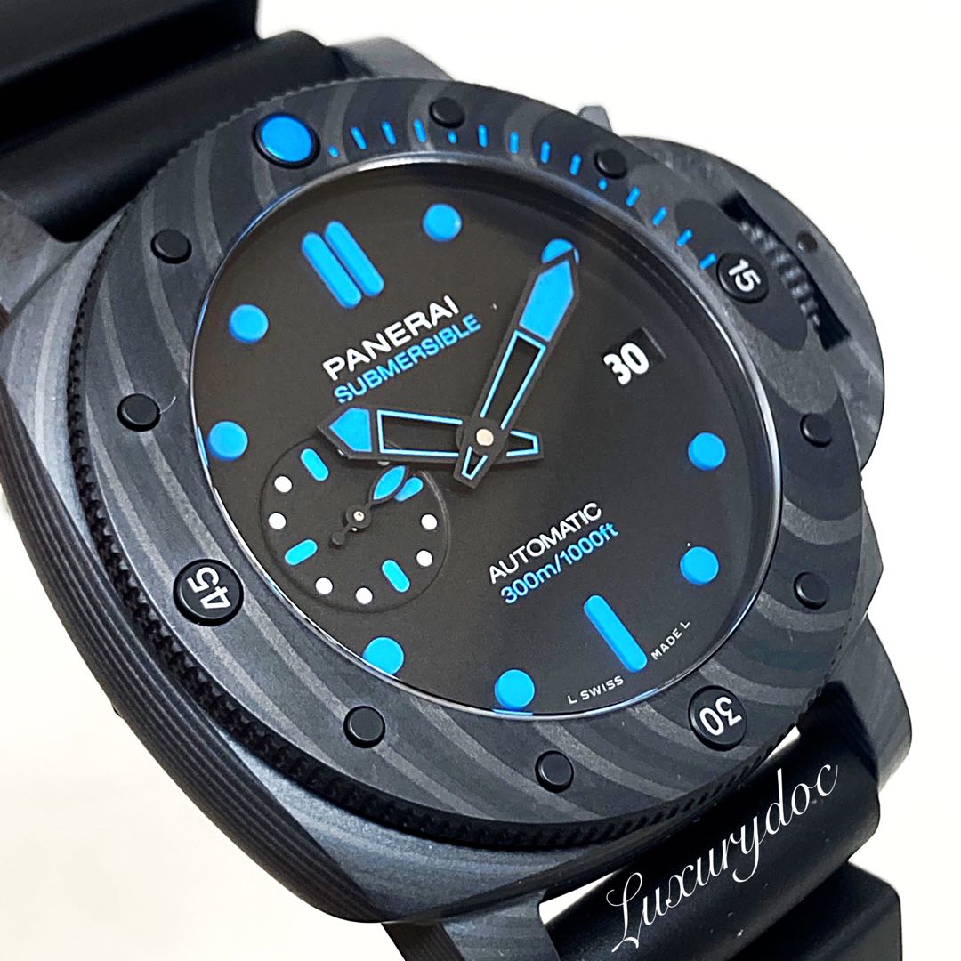 FS.BNIB PANERAI SUBMERSIBLE CARBOTECH AUTOMATIC 300M 42MM WATCH