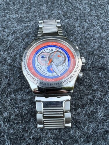 SWATCH IRONY 'TRAVEL MAN' YOS418G Wristwatch | WatchCharts Marketplace