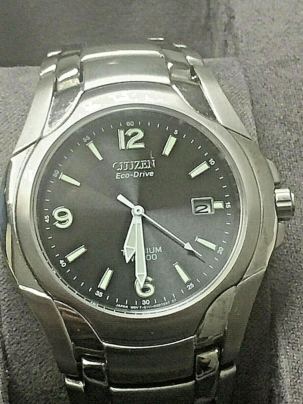 Citizen Eco-Drive Men's Black Dial 2024 Titanium Bracelet 40mm Watch BM6060-57F