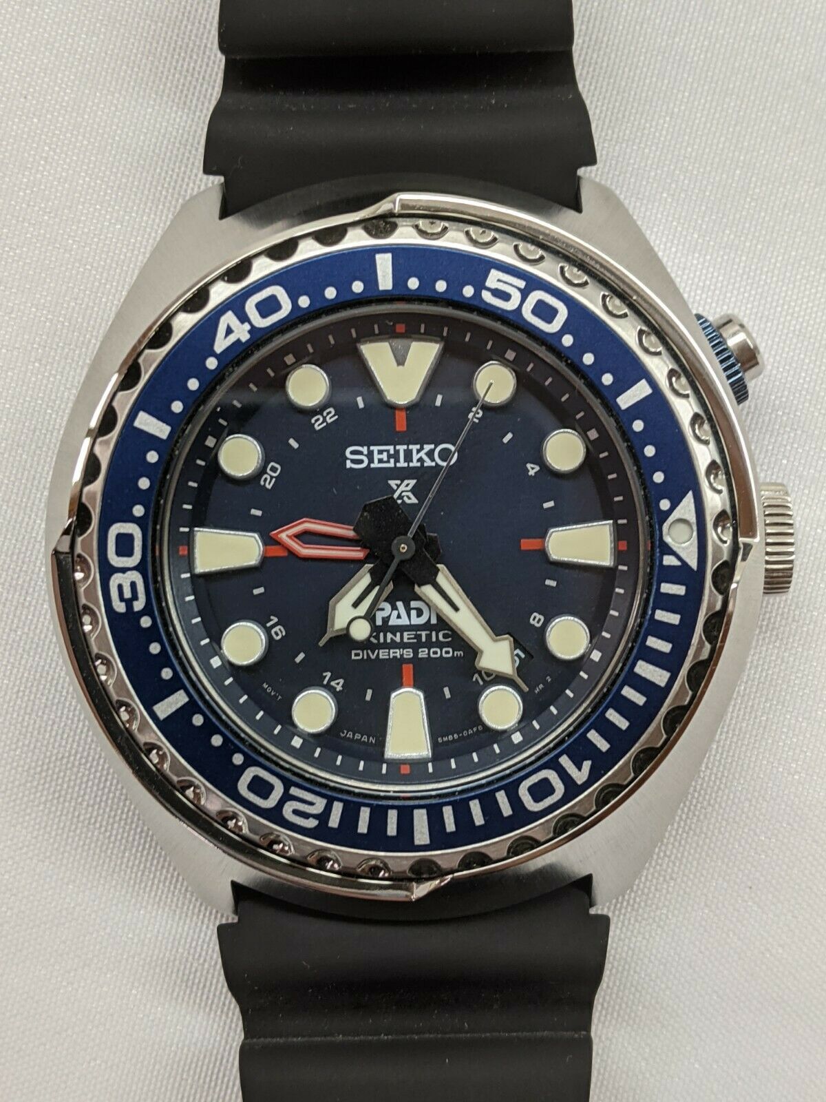 Seiko 5M85-0AB0 SUN065 GMT PADI 200m diver's Kinetic watch (free ...