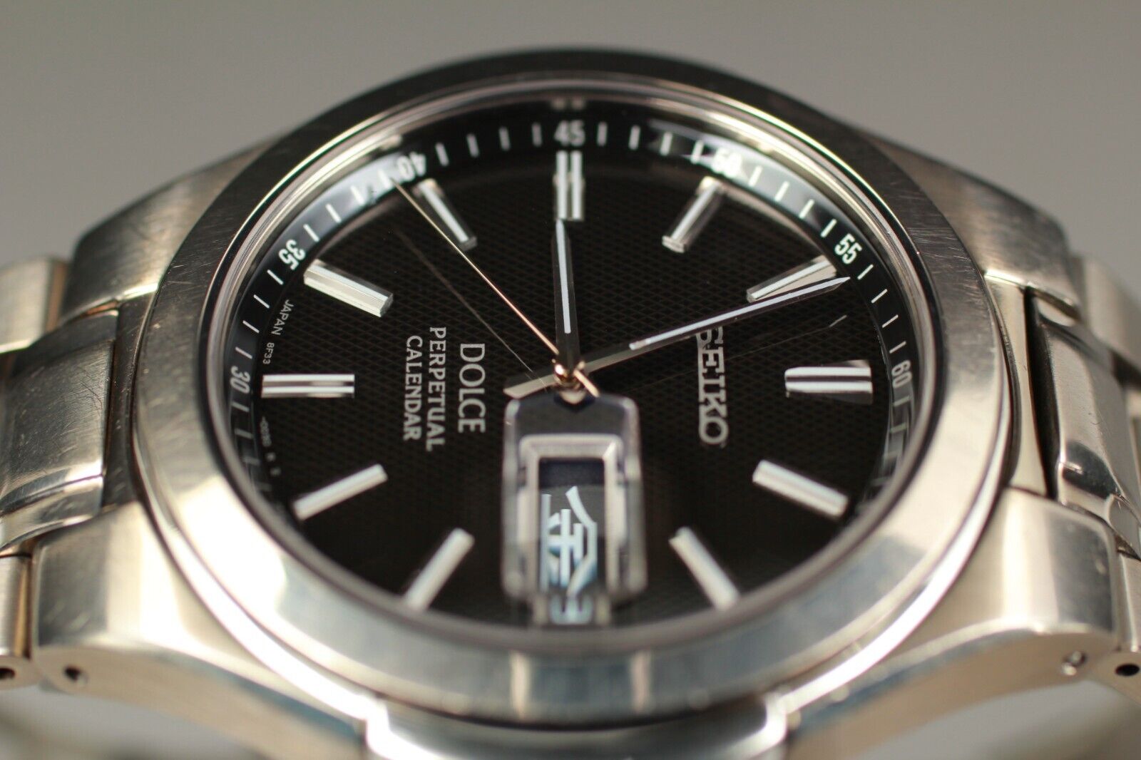 Seiko Dolce Perpetual Calendar 8F33-0030 Black Dial Men