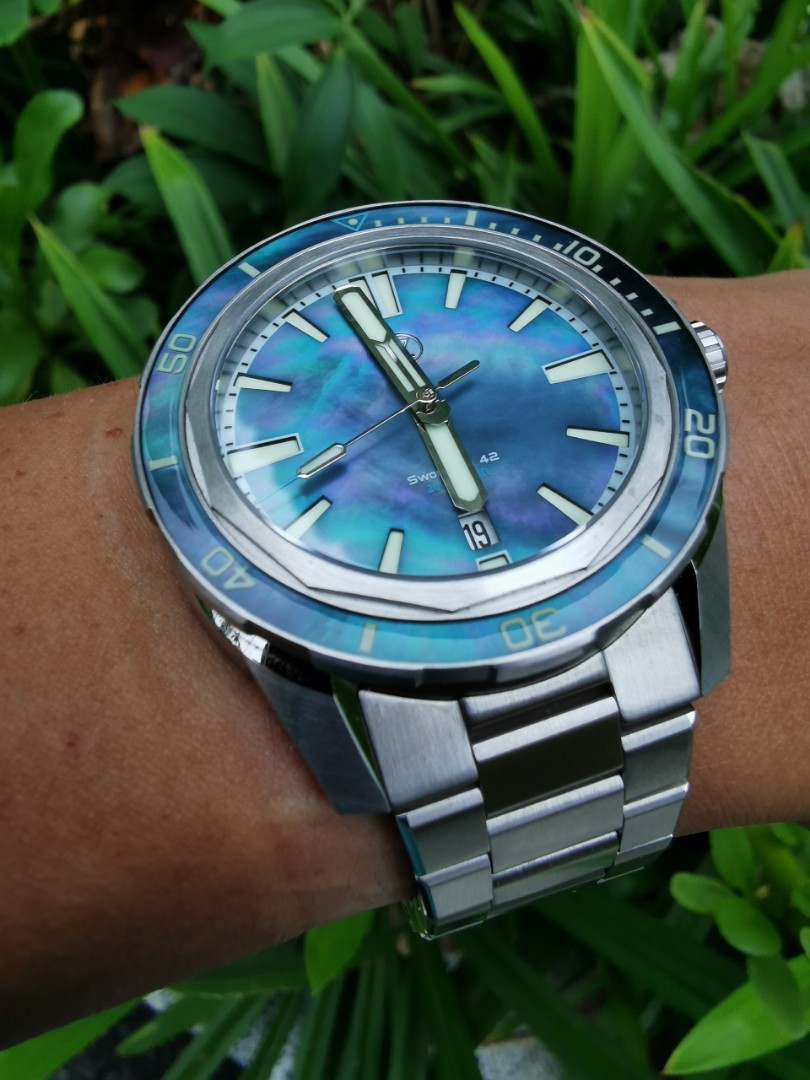 Ready stock) #007 Zelos SWORDFISH 42MM SS MOP Mother of Pearl