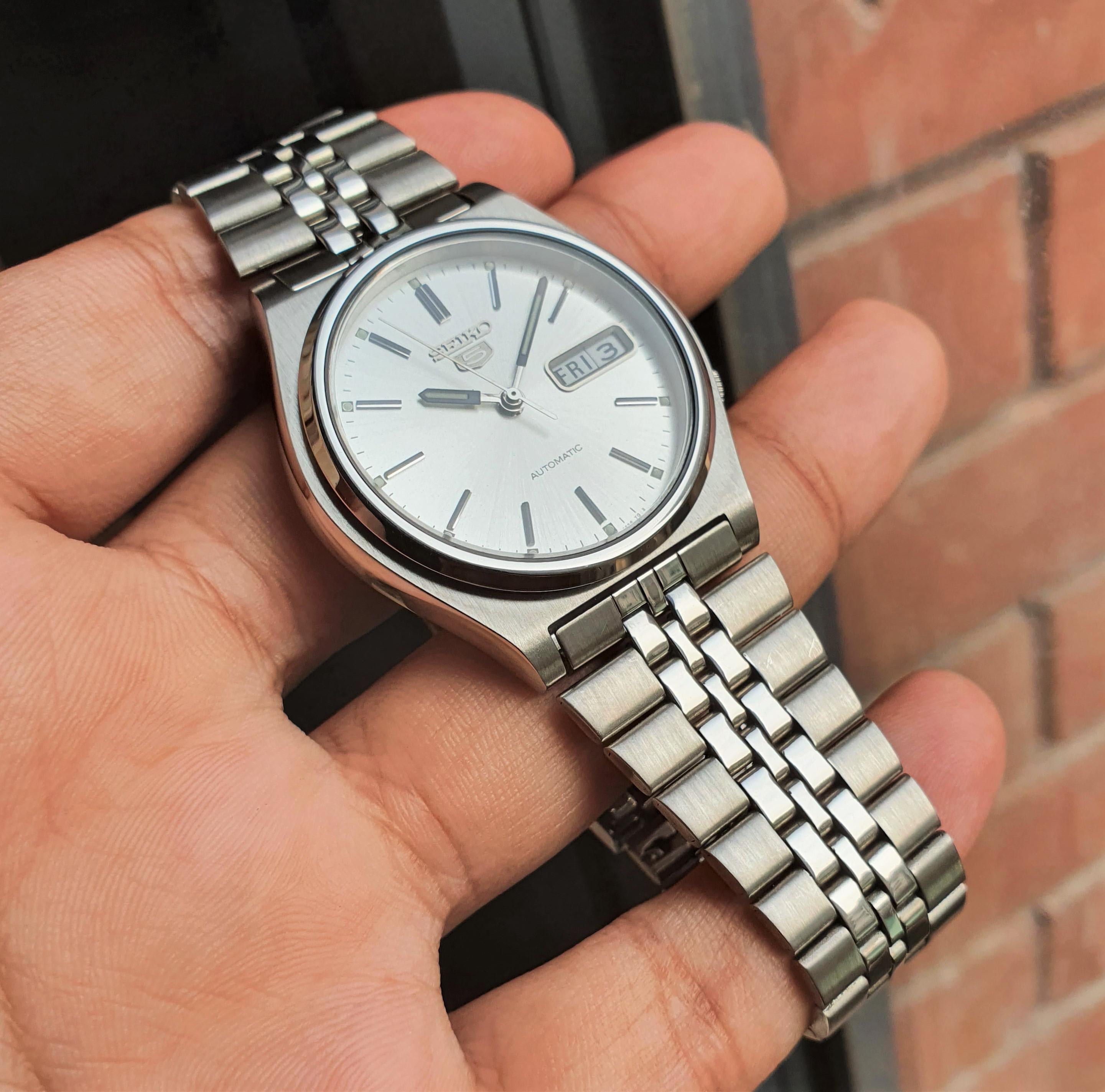 超美品✨ SEIKO セイコー QZ コンビ ホワイトローマン ラウンド 腕時計 WTS] Seiko SKXN67 1999 SERVICED Clean White Sunburst dial Retro