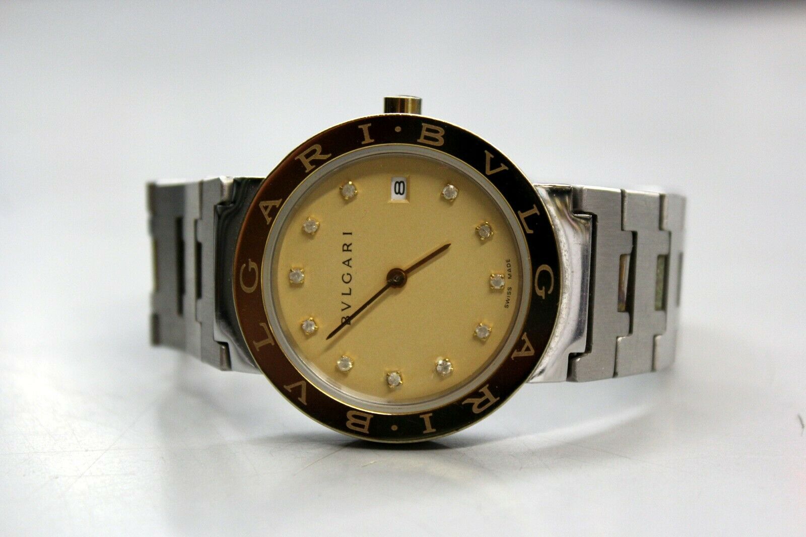 BVLGARI BB33SS Auto Ladies Quartz Watch - Gold dial - L9030- Two Tone  Bracelet | WatchCharts Marketplace
