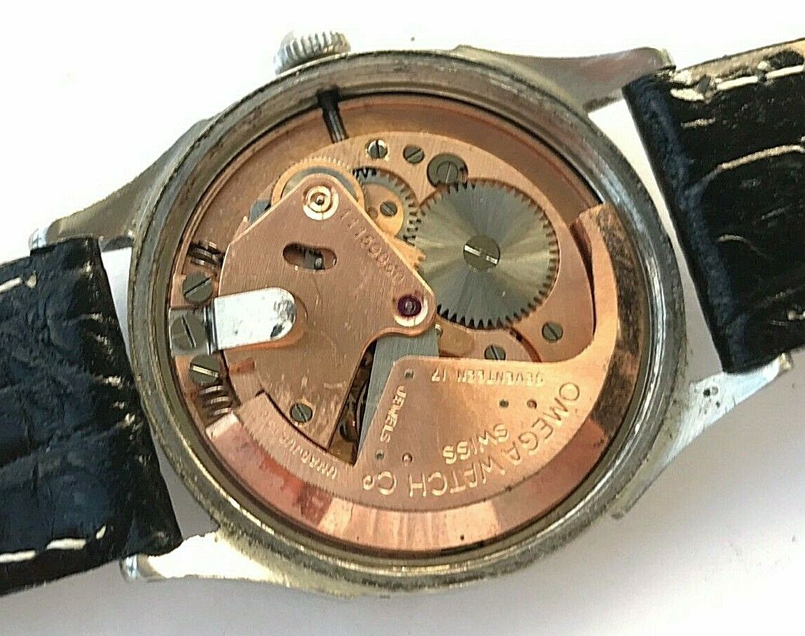 Vintage 33mm 1947 Omega Swiss bumper Automatic st. steel mens