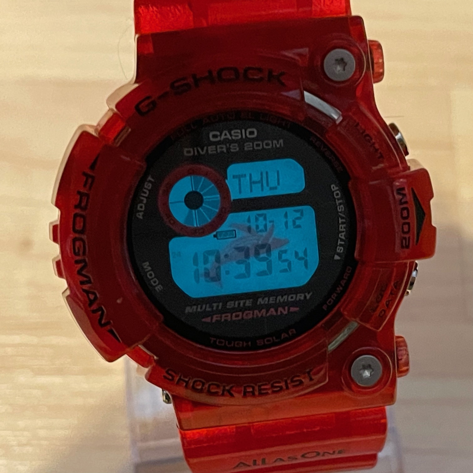 [WTS] Casio G-Shock GW-203K-4 Red Jelly Frogman I.C.E.R.C. 2003 Limited  Edition Tough Solar Digital Watch GW200 Series | WatchCharts Marketplace