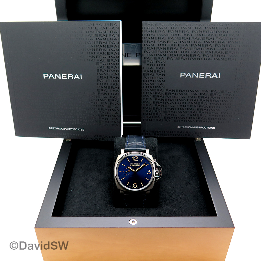 FS Panerai PAM 728 LUMINOR DUE 3 DAYS TITANIUM BLUE DIAL T