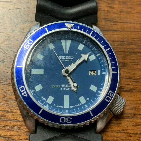 Seiko Automatic Scuba Diver's 7002-7000 Dive Watch Blue Dial | WatchCharts