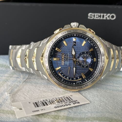 SEIKO Solar Radio Sync Coutura Two Tone Stainless Men's Watch