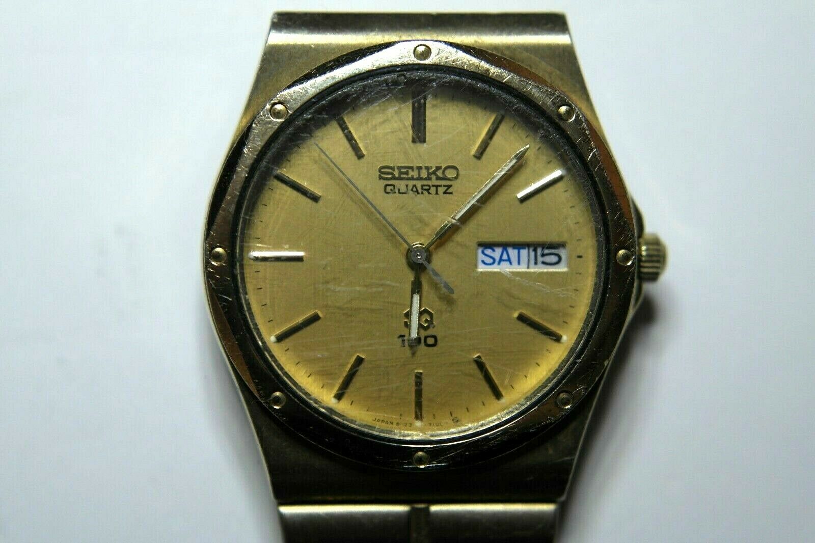 SEIKO Quartz 8123 7079 Gold Tone Unisex Wristwatch WatchCharts