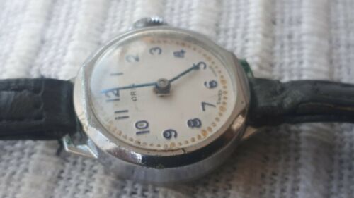 VINTAGE ORIS FOND ACIER INOXYDABLE HAND WIND WATCH RARE