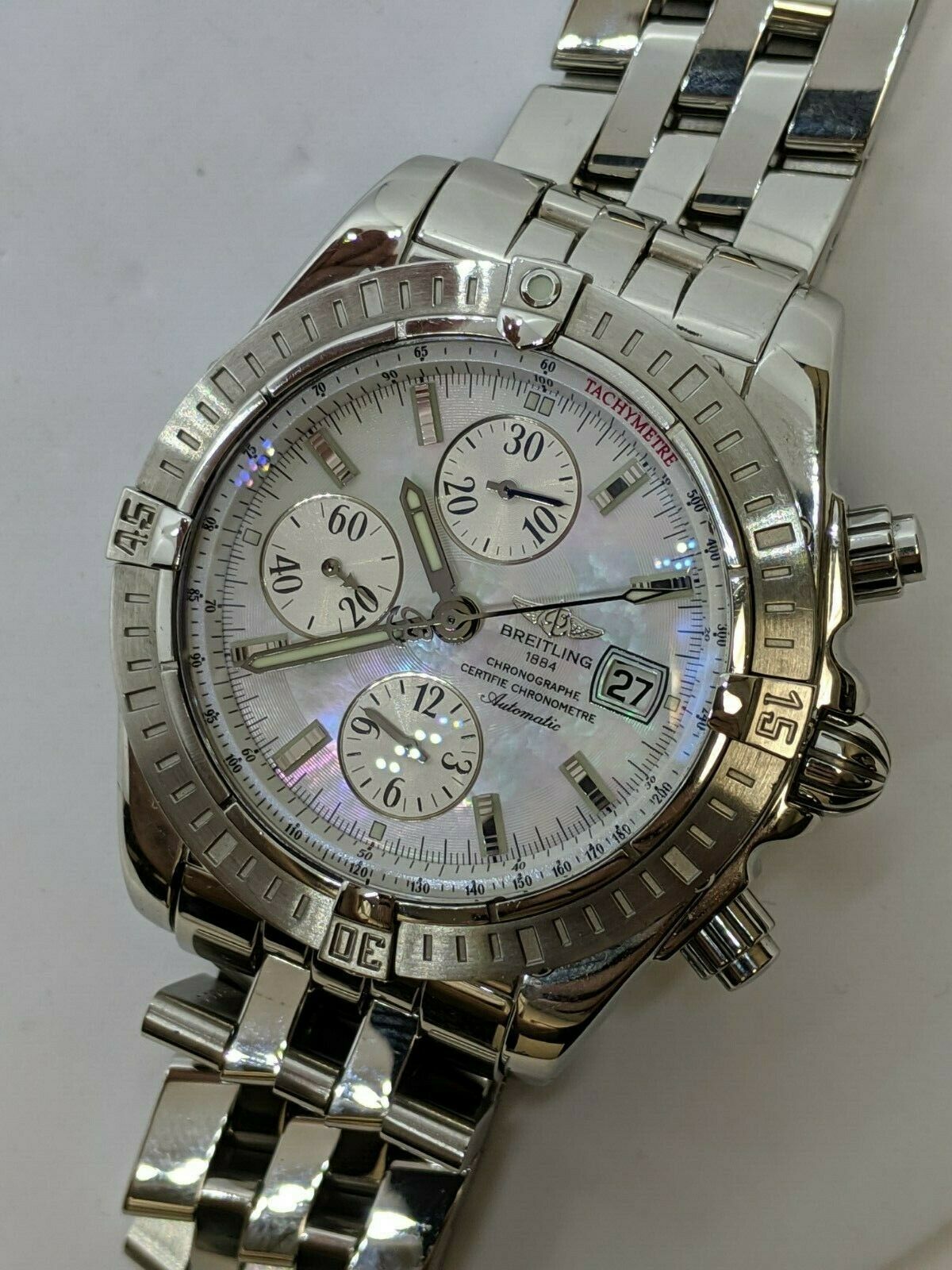 Breitling chronomat evolution mother of pearl sale