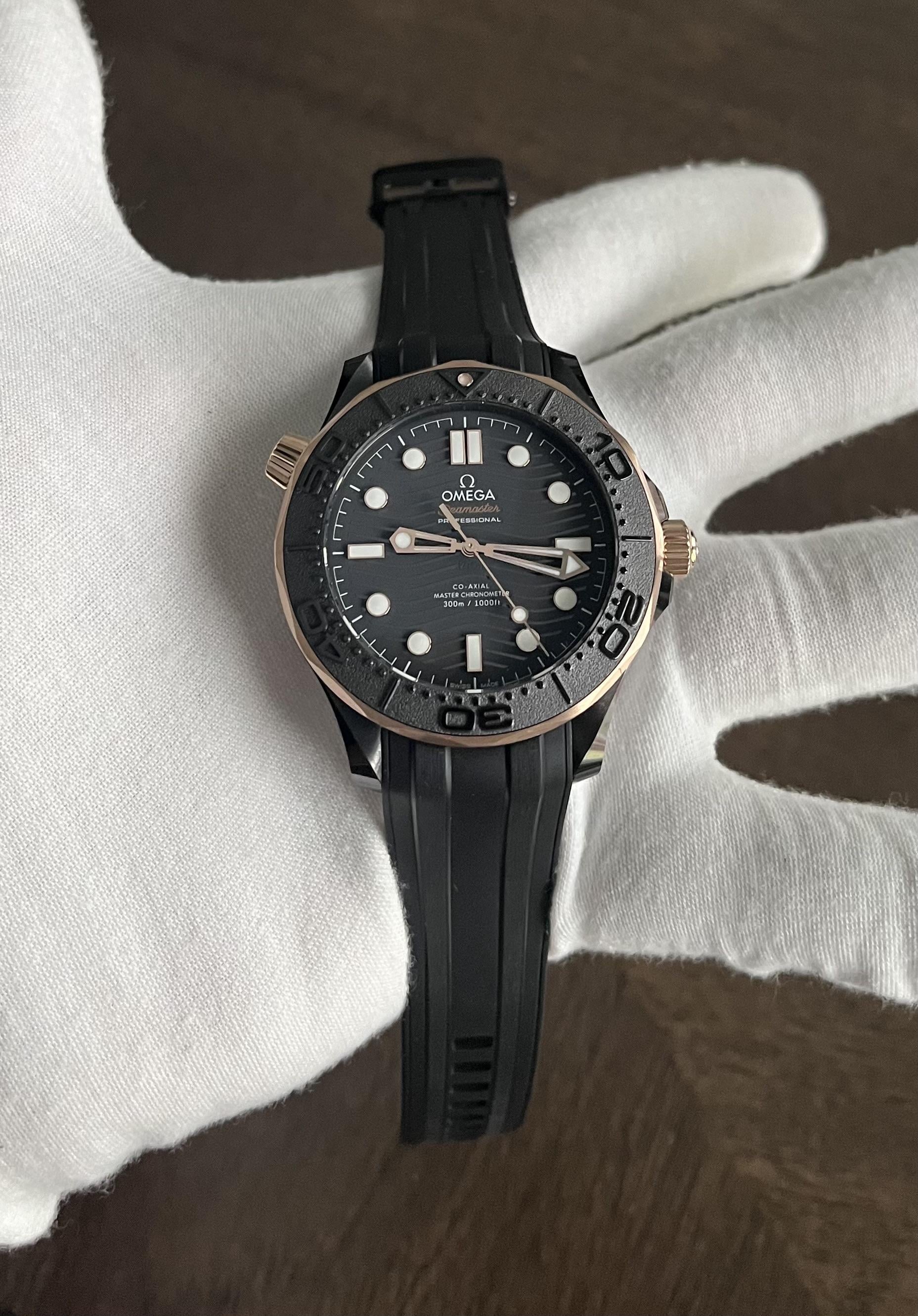 [wts] MINT Omega Seamaster 300M black ceramic and 18K solid gold 210.62 ...