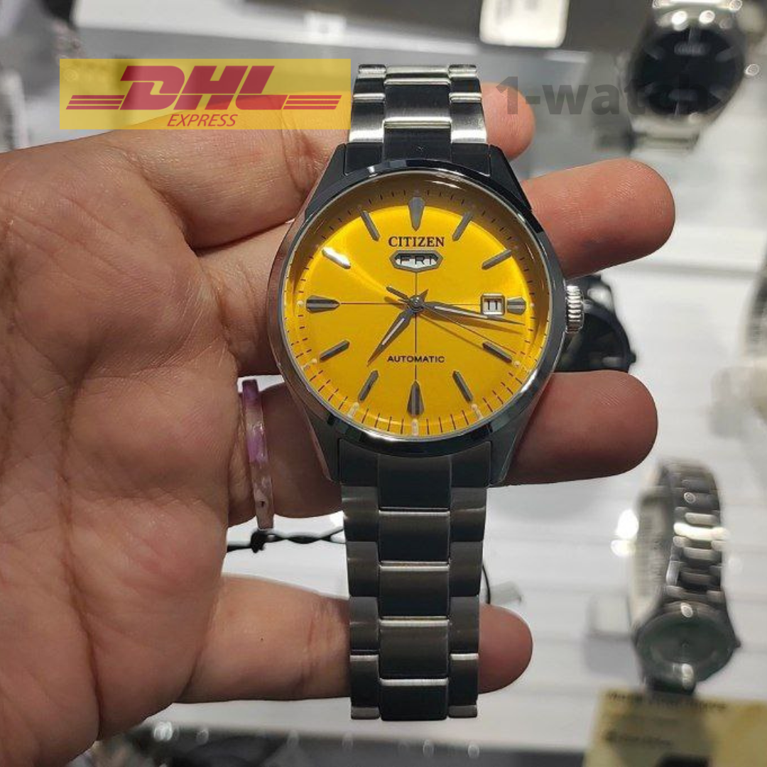 CITIZEN イエローダイヤル VINTAGE CITIZEN BULLHEAD 8110 MENS CHRONOGRAPH WATCH YELLOW