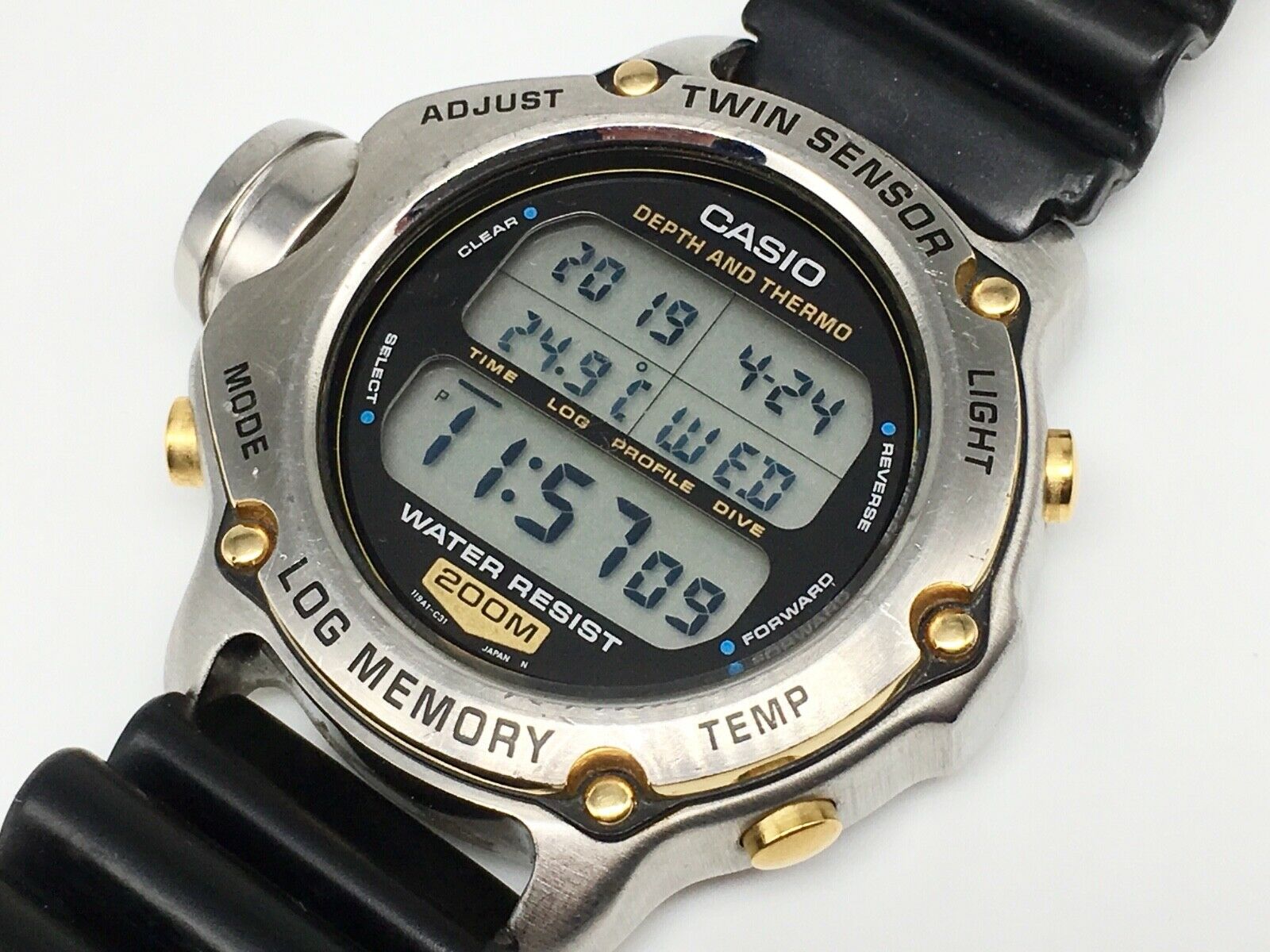 Vintage CASIO Diver Twin sensor log memory DEP 600 WatchCharts Marketplace