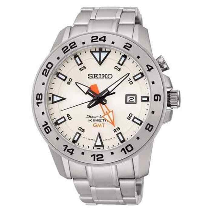 SEIKO Sportura SUN025P1 Kinetic GMT Polar Watch Explorer 5M85-0AA0 100M Steel WatchCharts
