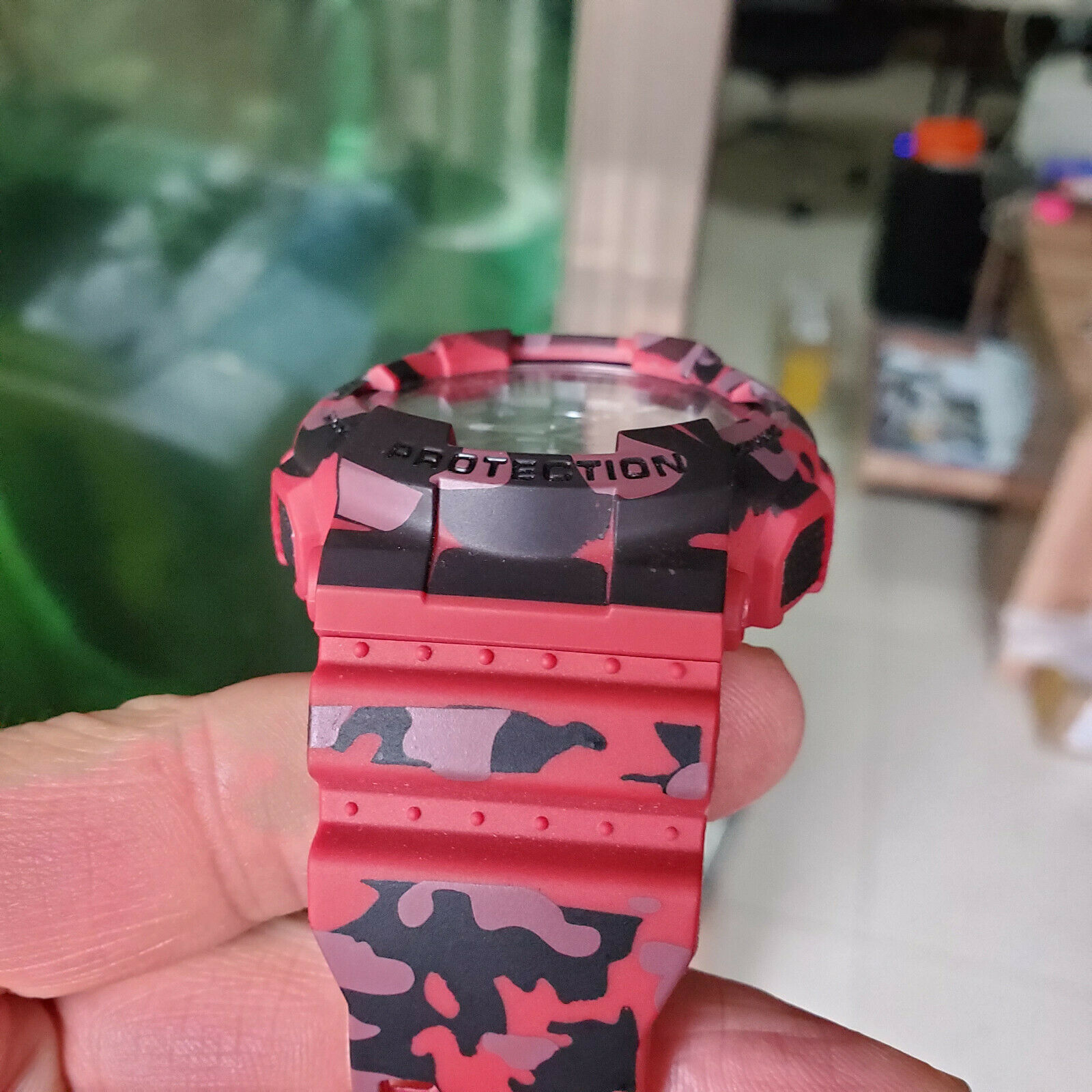 Casio G-Shock GA-100CM-4A Red Camouflage Men's Watch