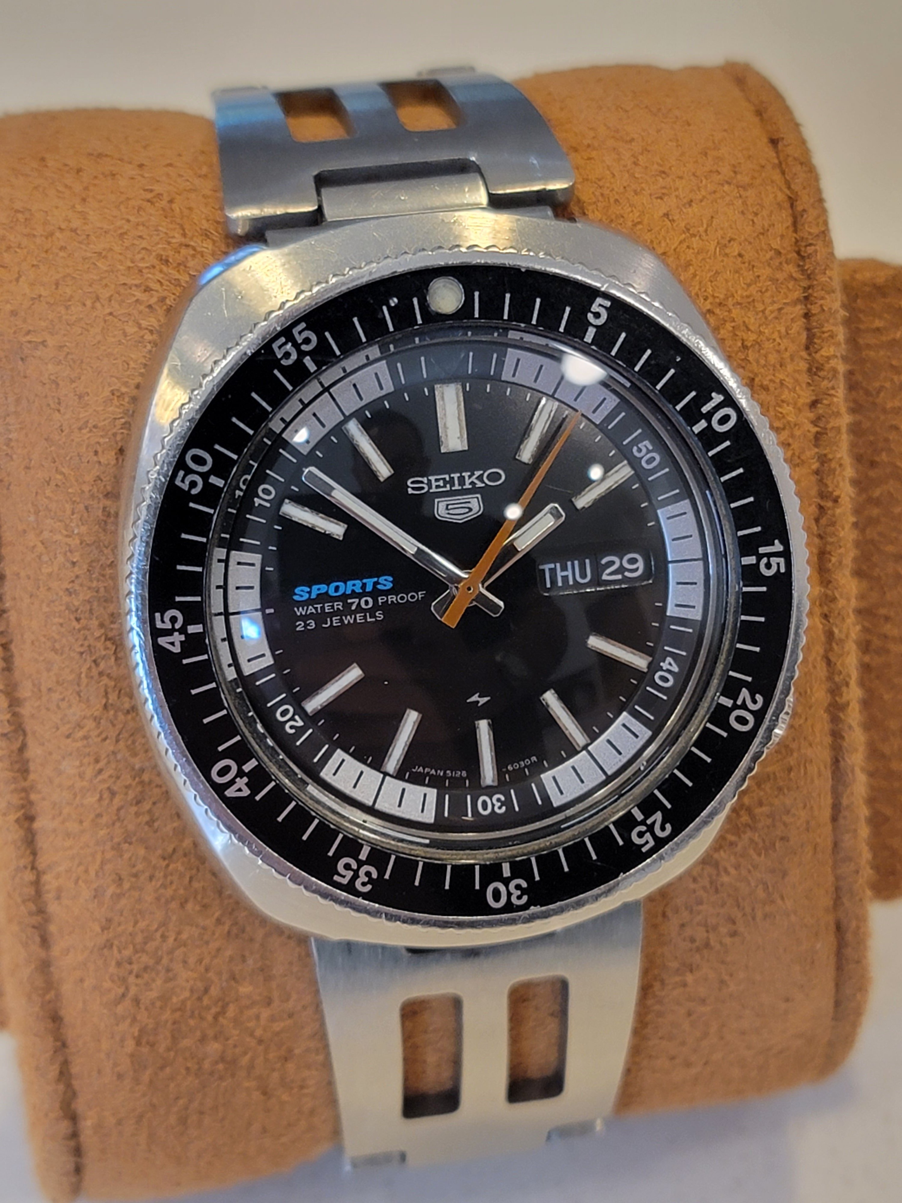 Vintage 1969 Seiko 5 Sports 5126-6030 #1 Serial [$375 USD