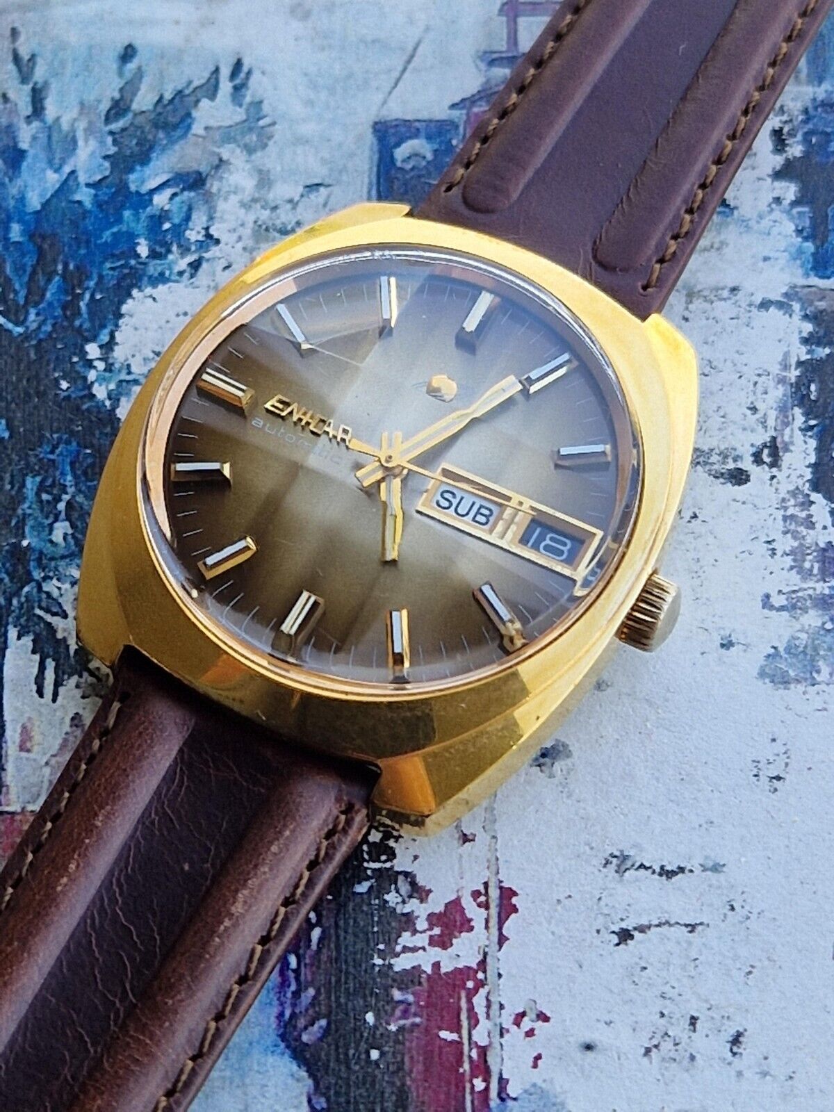 Vintage Enicar Ocean Pearl - very rare day language | WatchCharts