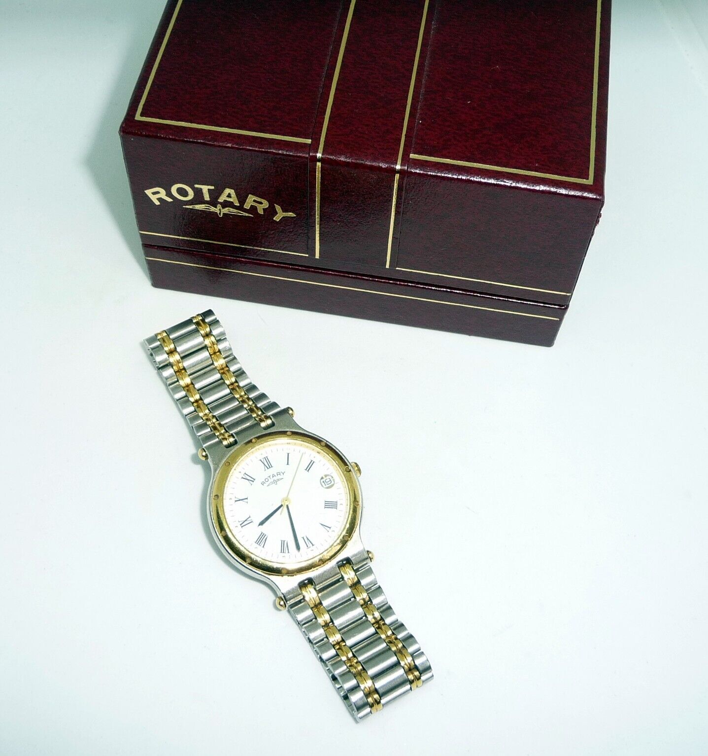 Vintage Rotary UCAR 364 Stainless Steel Gold Plated Wrist Watch