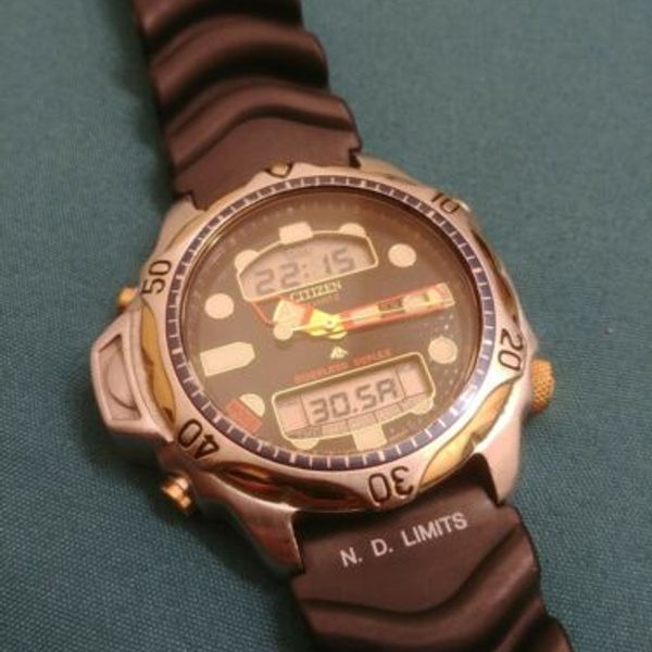 CITIZEN 1996 DIVER MEN WATCH GN-4-S AQUALAND DUPLEX 200M WR