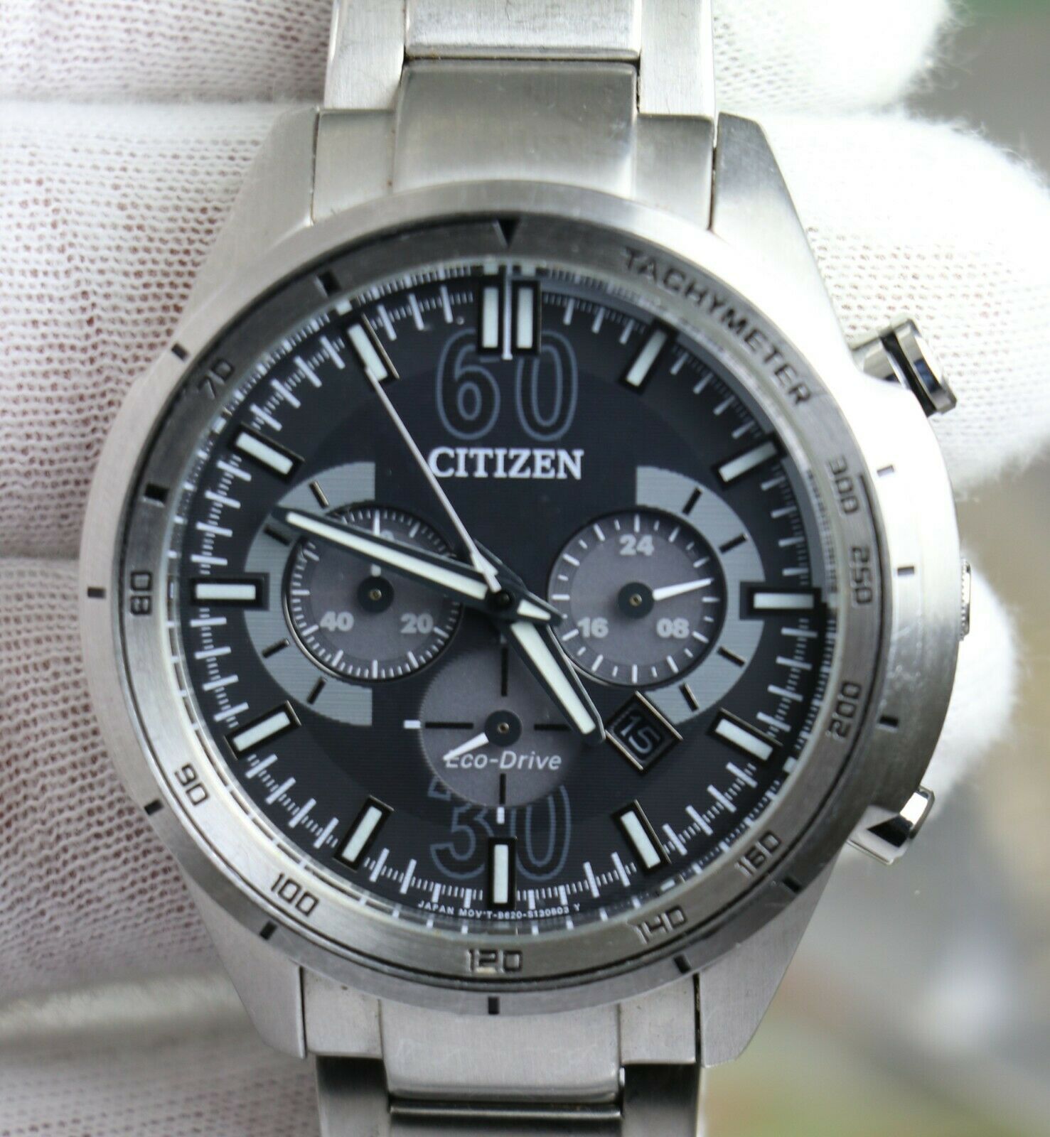 Citizen eco drive chronograph mens watch B620-S091349