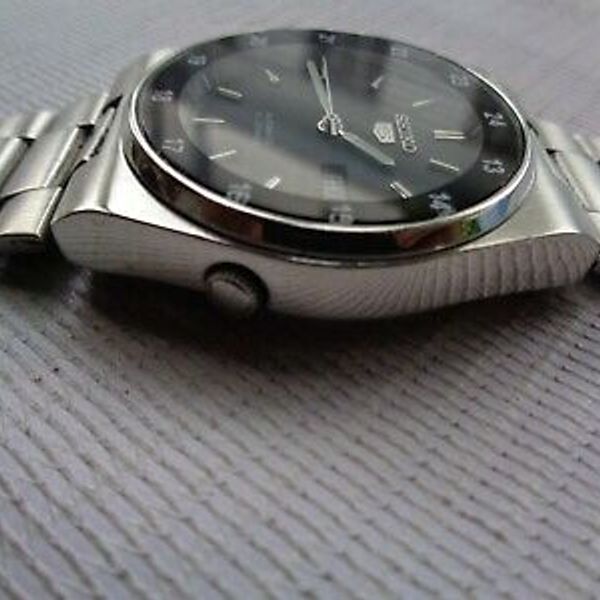 RARE VINTAGE SS 24 HOURS BLACK DIAL 7S26-3160 SEIKO 5 GENTS AUTOMATIC  WRISTWATCH | WatchCharts