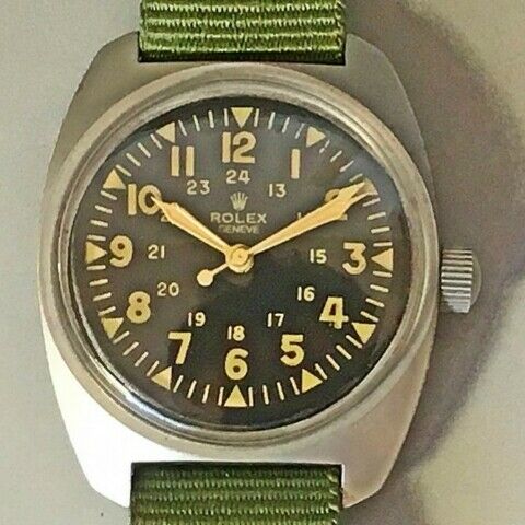 ROLEX Military Watch excellent running Vietnam War Brord Arow hand