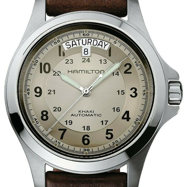 Hamilton Khaki Field King Automatic Beige Dial Mens Watch H64455523 ...