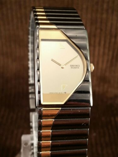 VINTAGE SEIKO 2Y00 5G09 Gentlemen s Bracelet Black Gold watch